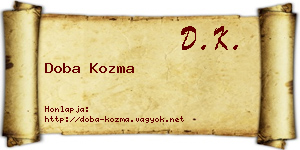 Doba Kozma névjegykártya